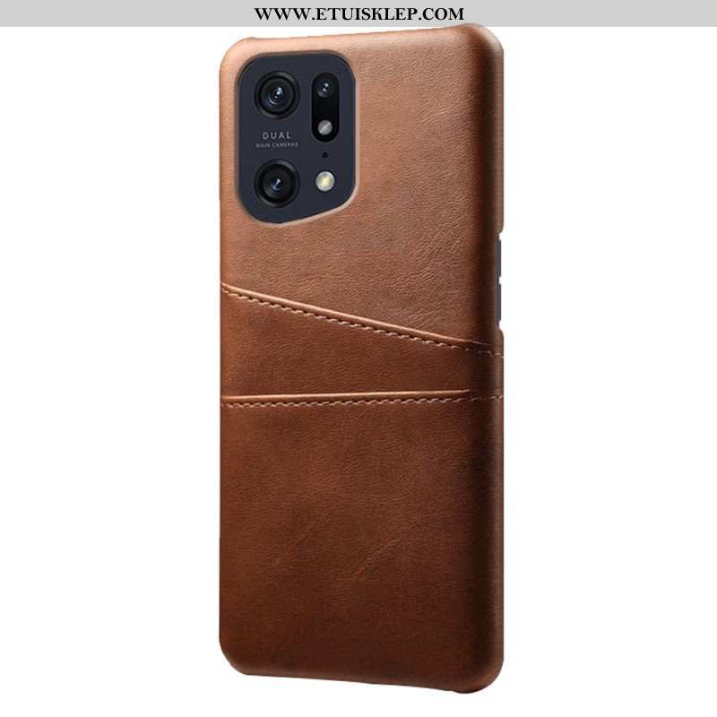 Etui do Oppo Find X5 Pro Etui Na Karty Z Efektem Skóry